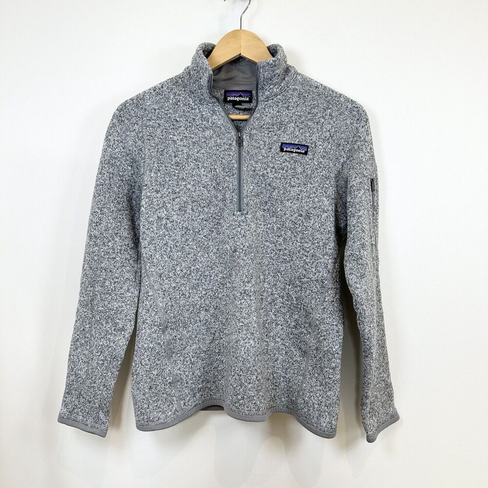 Patagonia Pullover Women's Medium Gray Better Sweater 1/4 Zip Gorpcore STY25617